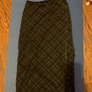 green plaid skirt